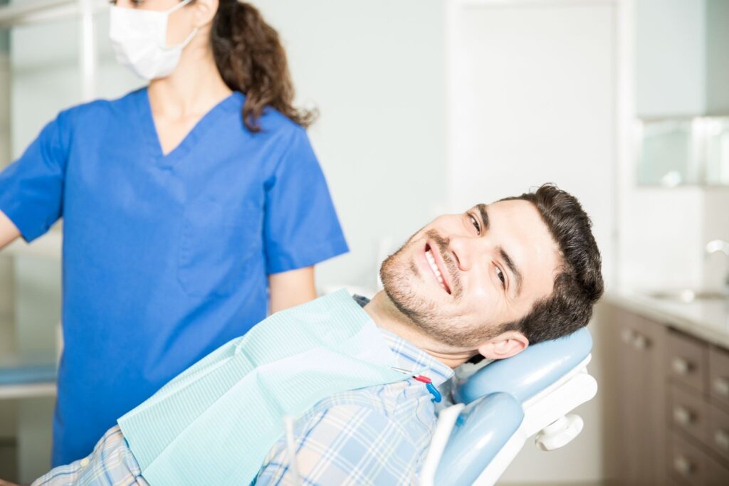 Close-up of zirconia dental implants, zirconia dental crowns, and a composite filling designed to restore dental health, providing a natural, metal-free complete dental restoration for a confident smile.