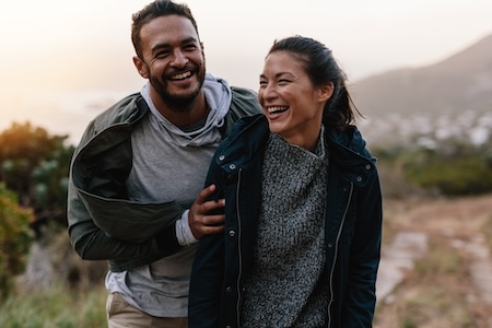 couple smiling